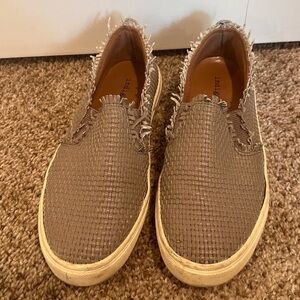 Indigo slip on sneakers size 6.5 in mushroom